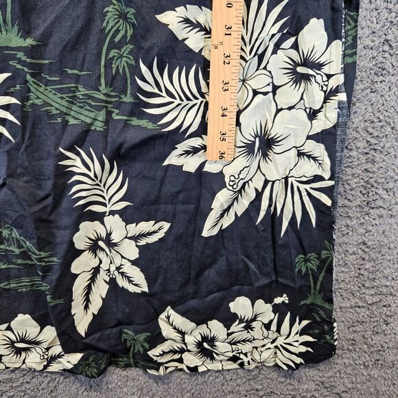 Hawaiian Reserve‎ Collection Dress Womens Medium Black Floral Short Sleeve - Picture 7 of 11